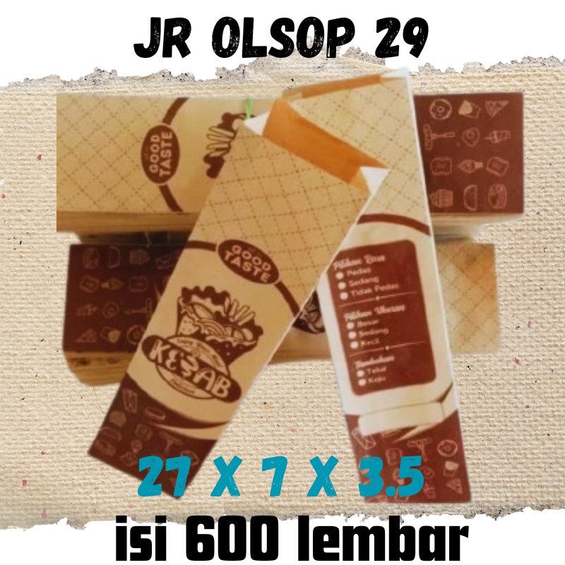 

PROMO isi 600 lembar bungkus kebab termurah grosir & ecer