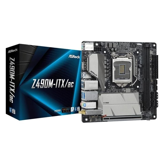 ASRock Motherboard Z490M ITX/AC - Mini ITX Socket LGA1200