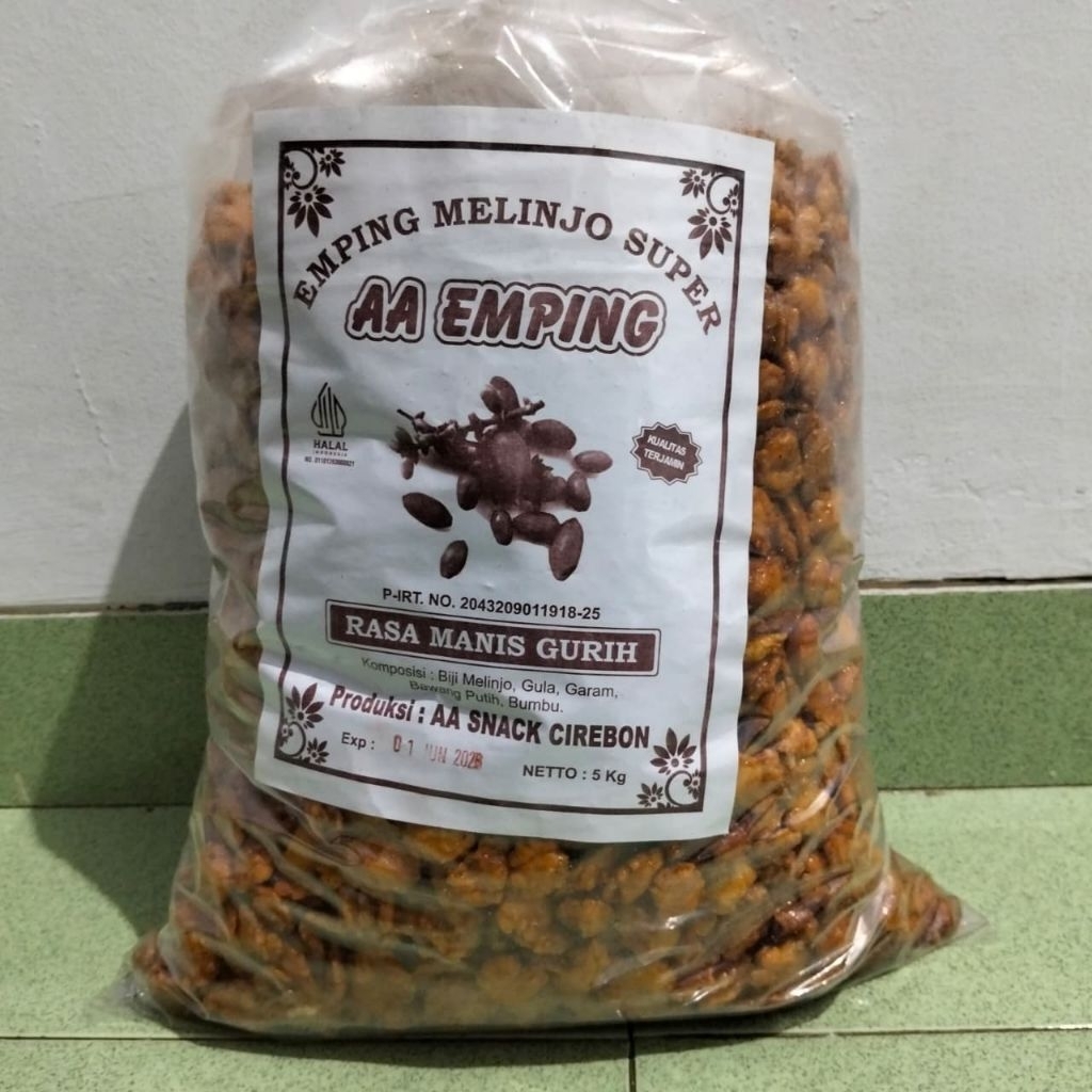 

Emping Caramel Rasa Manis Gurih Kemasan 5KG//Emping Melinjo Manis Gurih Harga Glosir