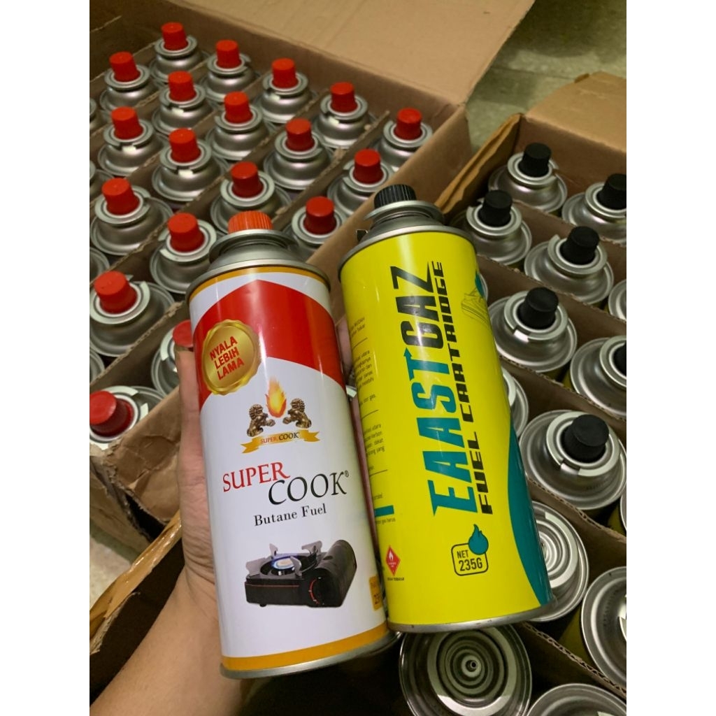 Tabung kaleng gas portable kosong mulus