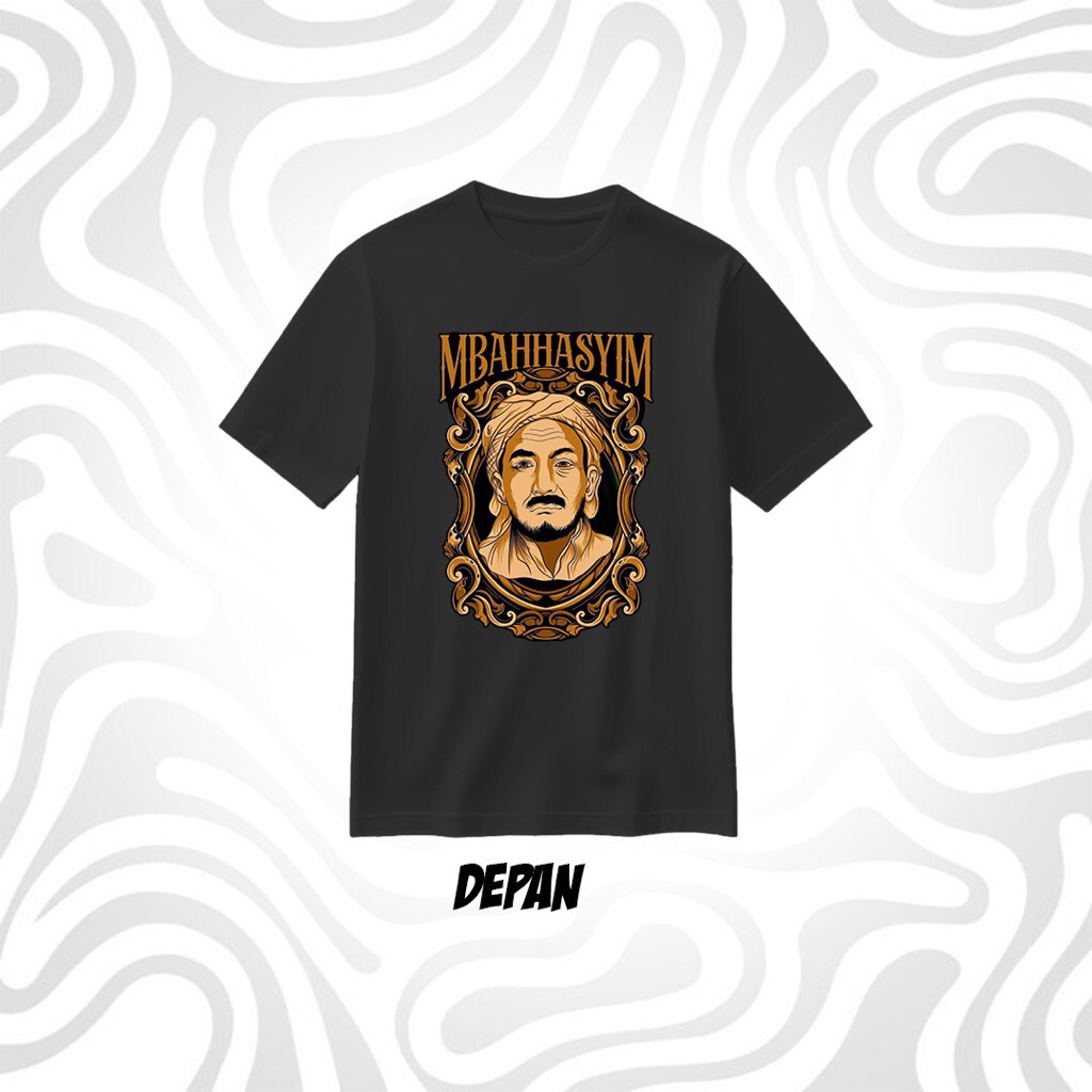 KAOS MBAH HASYIM-Kaso Distro Tokoh NU-Kaos Santri-Kaos keren simple cotton combed bisa cod