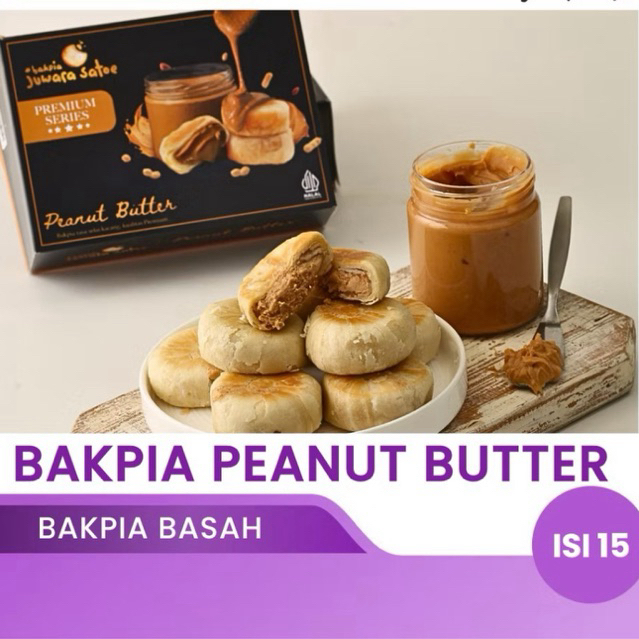 

BAKPIA BASAH [ PEANUT BUTTER ] - Bakpia Juwara Satoe isi 15