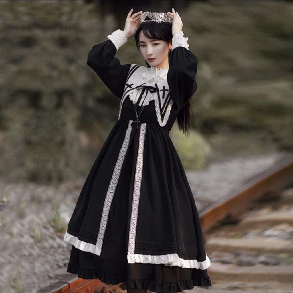 DRESS CROSS NUN LOLITA BLACK