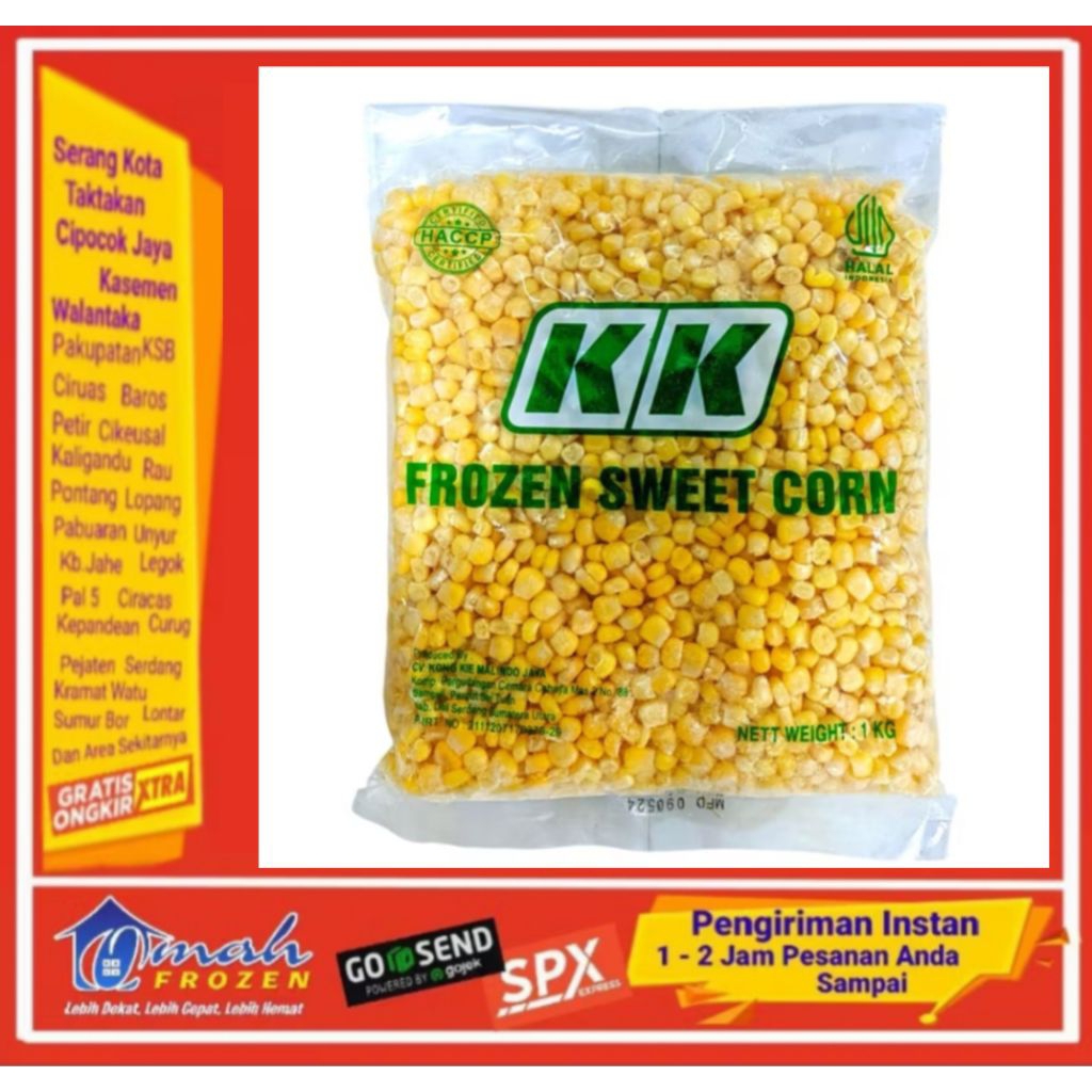

Jagung Manis KK 1Kg, K, Sweet Corn, Frozen Serang