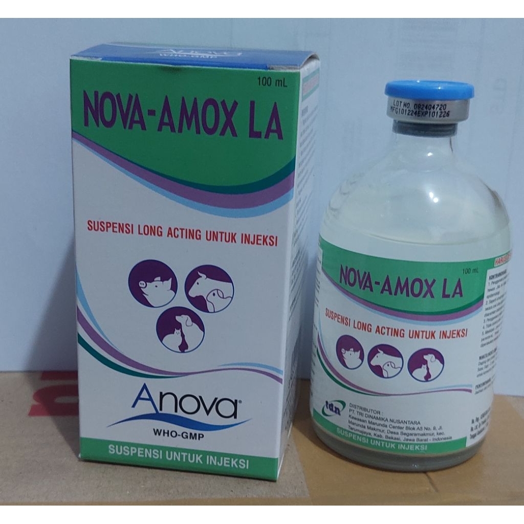 NOVA-AMOX LA (antibiotik Amoxyciline untuk hewan)
