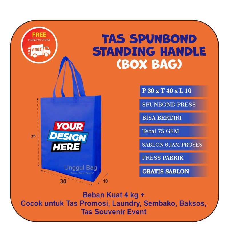 

TAS SOUVENIR SPUNBOND STANDING HANDLE 30 x 40 x 10