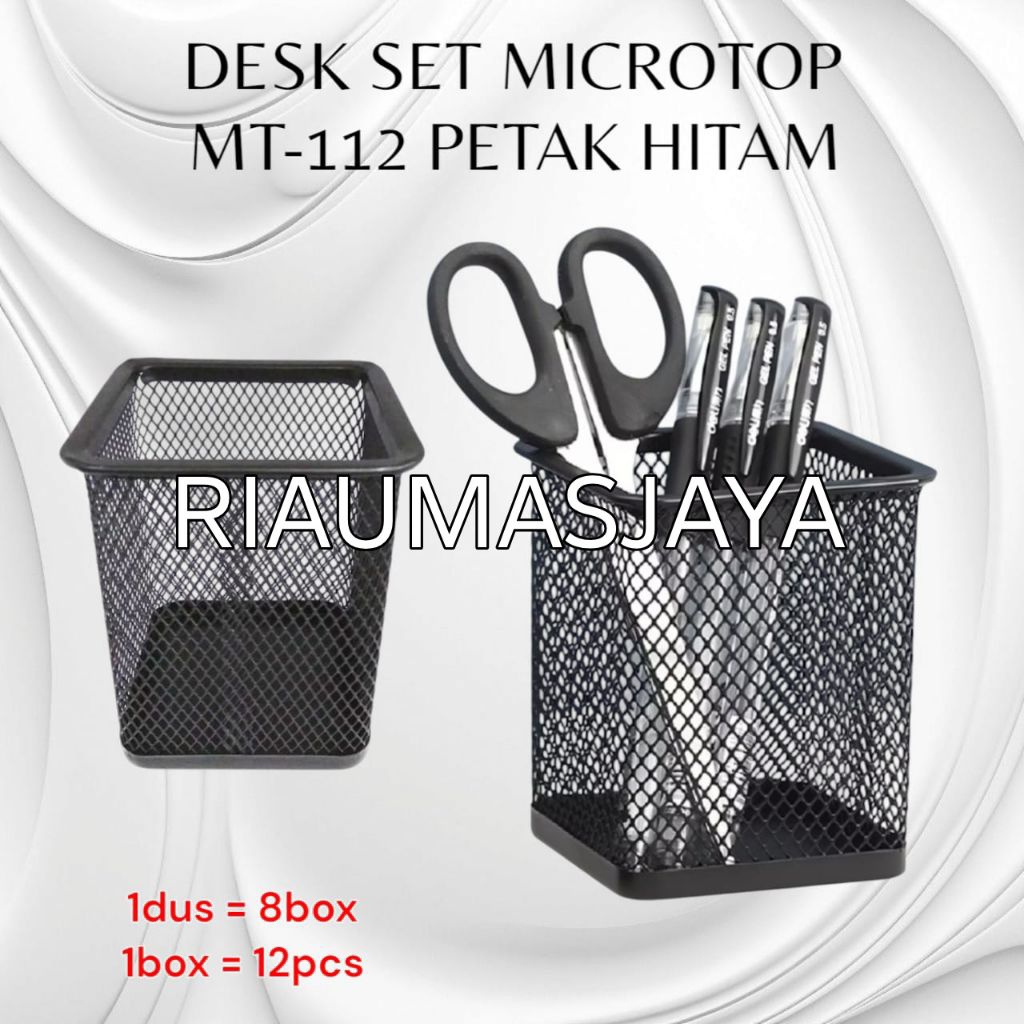 

MICROTOP DESK SET PETAK HITAM/ TEMPAT ALAT TULIS