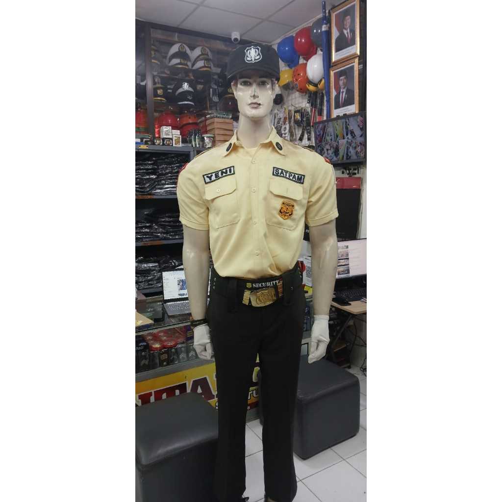 seragam satpam terbaru krem gaia premium seragam pdh satpam krem gaia premium