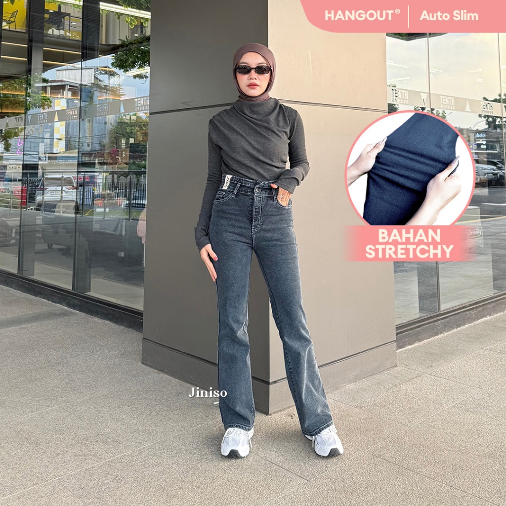 JINISO - Ultra Highwaist Cutbray Stretch Jeans 619 HANGOUT