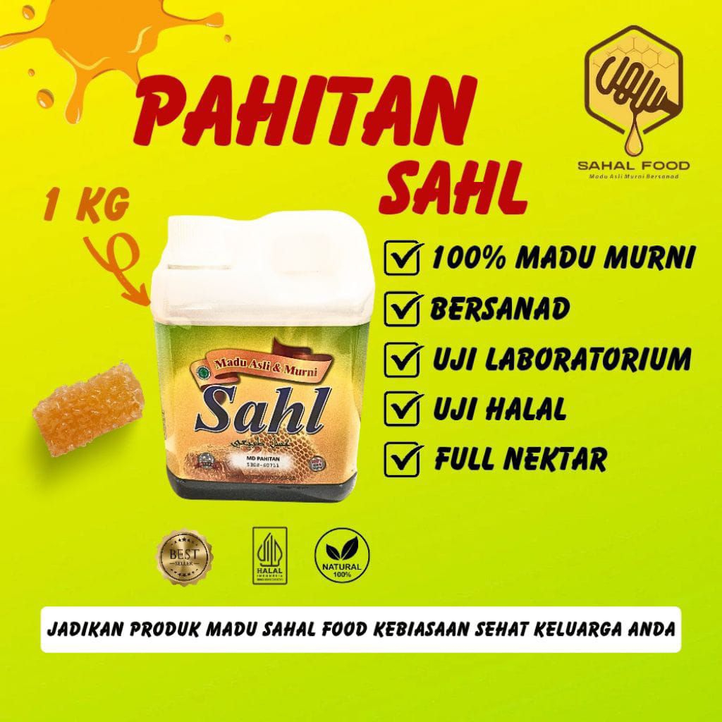 

Madu PAHITAN SAHL,100% asli dan murni,full nektar, sertifikat, 1Kg