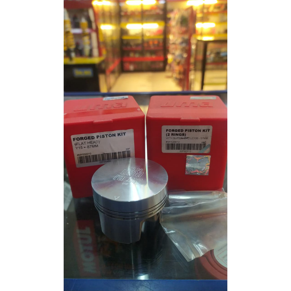 PISTON FORGED UMA RACING 57MM Y15 MX-KING | PISTON UMA RACING ORIGINAL PRODUK