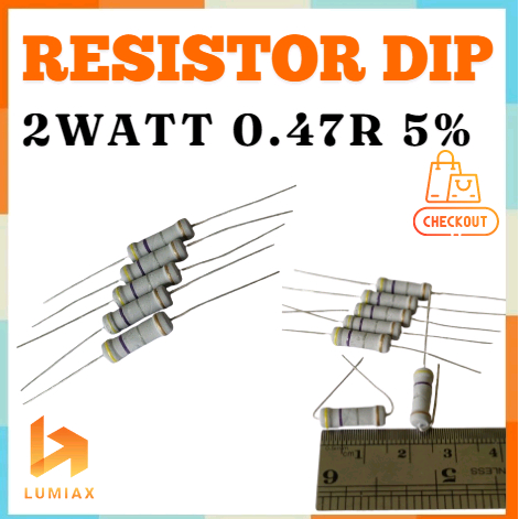 R resistor 2w 2Watt  0.47 Ohm 0R47 0.47ohm 2 watt toleransi 5% 0R47