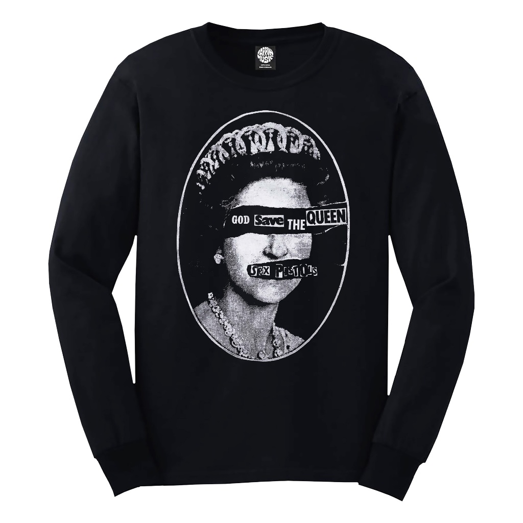 KAOS BAND BEST QUALITY, KAOS MUSIK, KAOS SEX PISTOLS QUEEN LENGAN PANJANG --PLASTISOL--