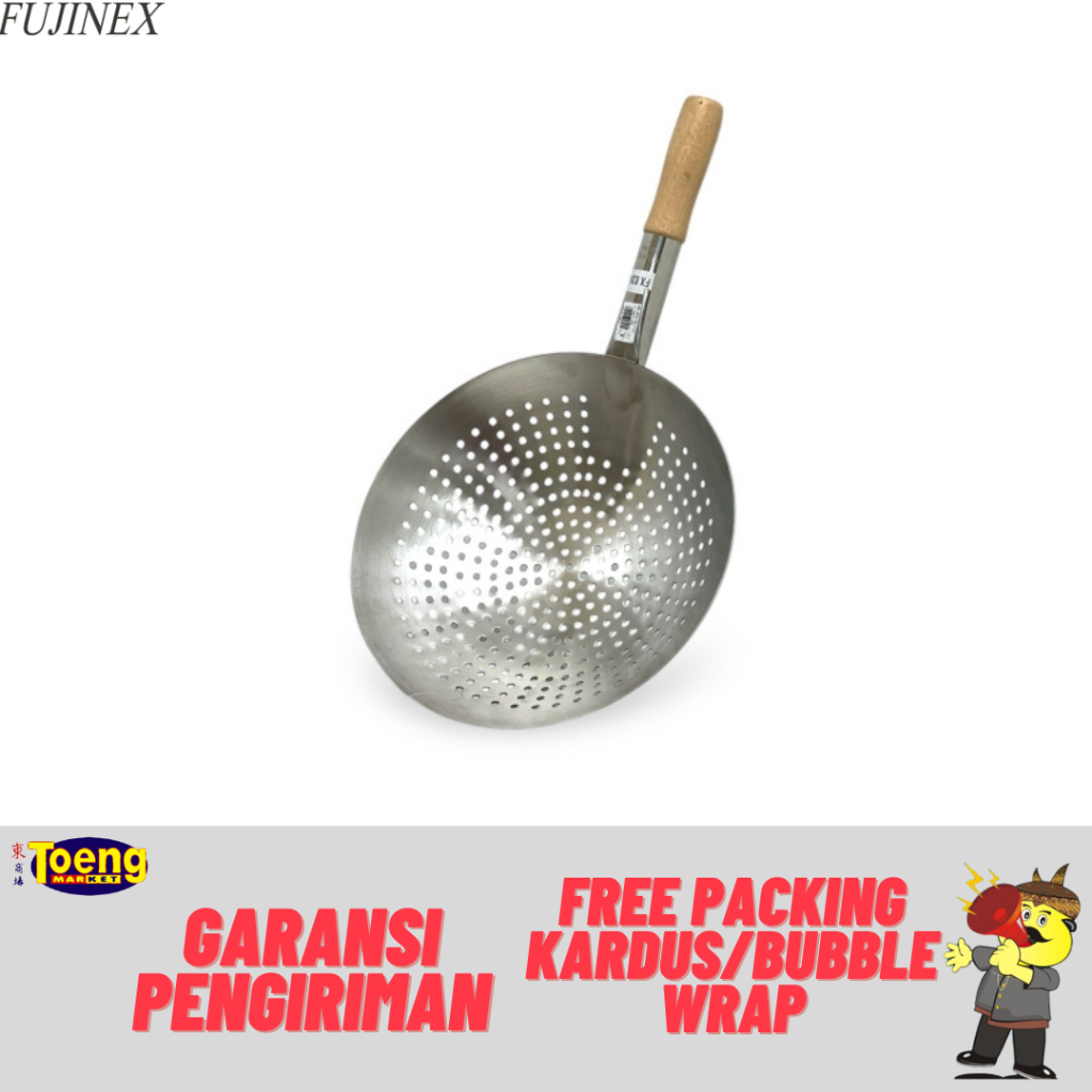 Saringan/Serok Gorengan Gagang Kayu Fujinex - Serok/Saringan Masakan Gagang Kayu