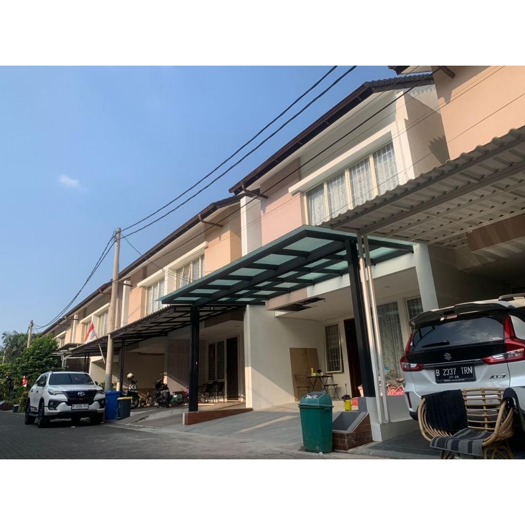 Kanopi kaca tempered 8mm