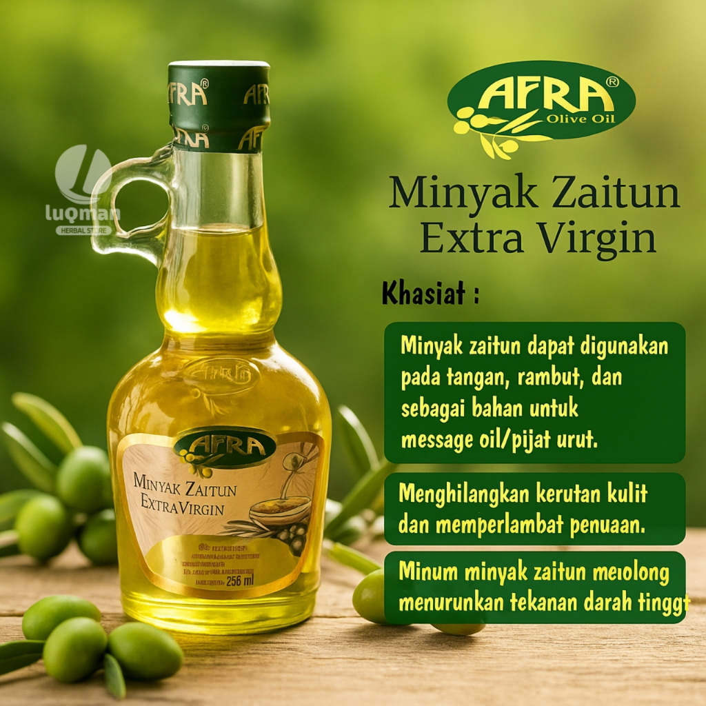 Minyak zaitun afra handle 250ml olive oil extra virgin original