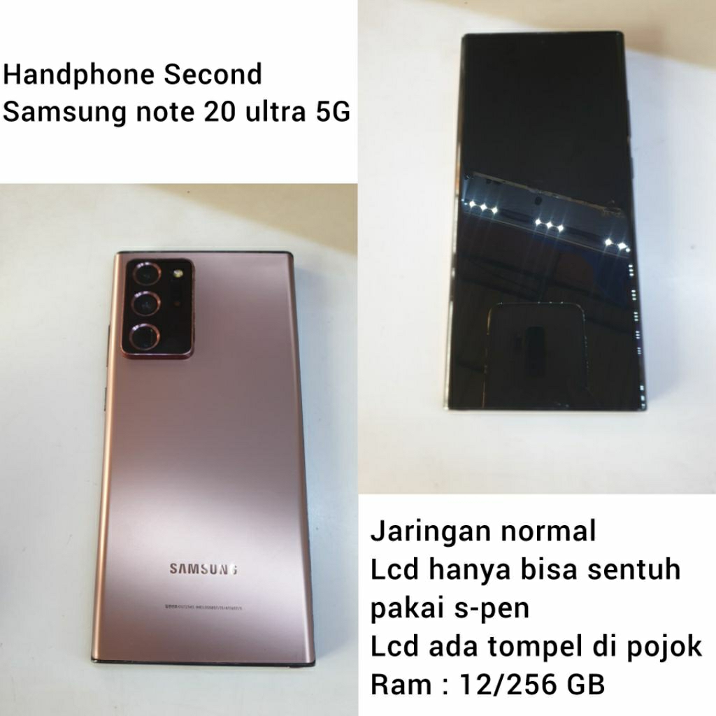 HANDPHONE SECOND SAMSUNG NOTE 20 ULTRA 5G (HARAP MEMBACA DESKRIPSI TERLEBIH DAHULU)