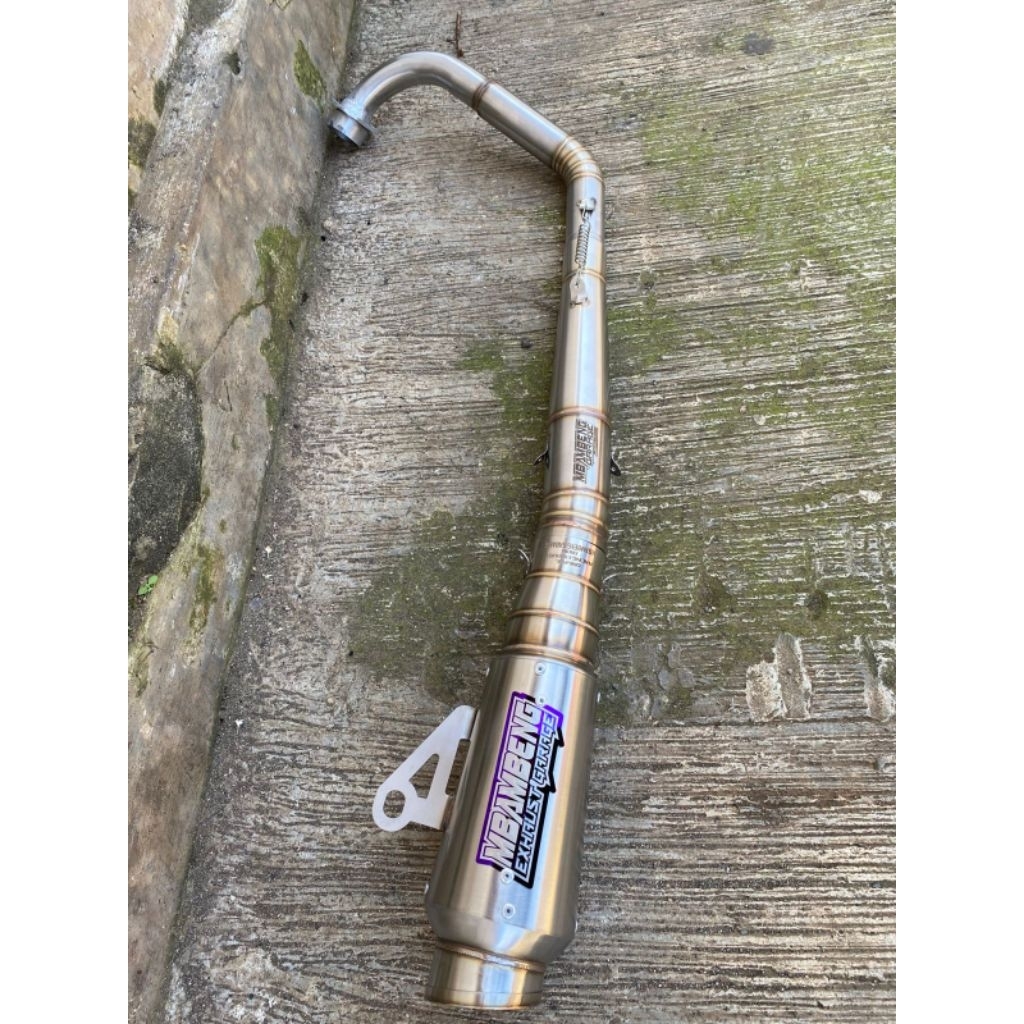 knalpot kompetisi original MBAMBENG GARAGE inlet 50mm leher roadrace komorod PNP MX king Jupiter MX 