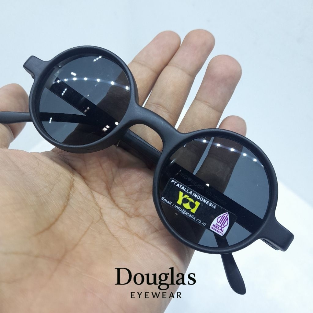 [COD] Kacamata Hitam Bulat Boboho Kacamata John Lennon | HITAM DOFF