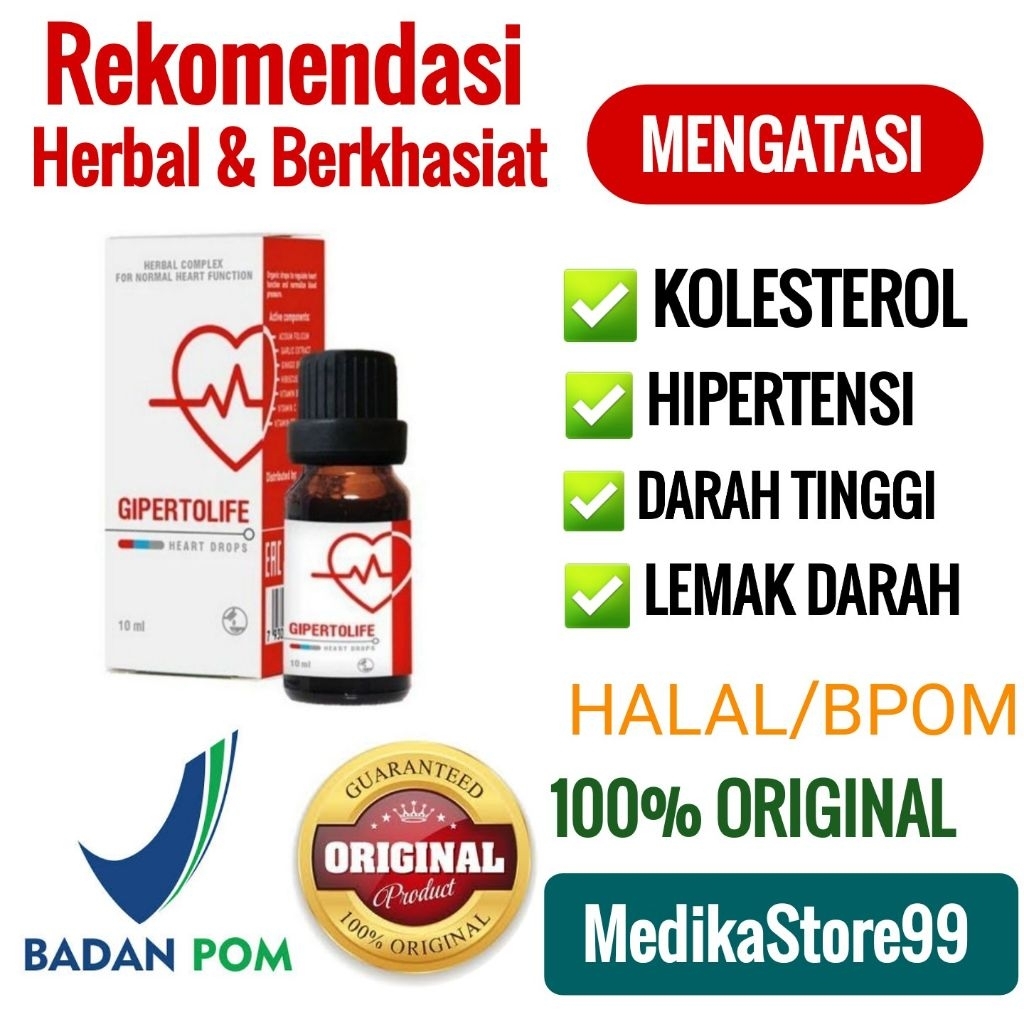 GIPERTOLIFE ATASI KOLESTEROL HIPERTENSI DARAH TINGGI ASLI ORIGINAL LULUS UJI BPOM