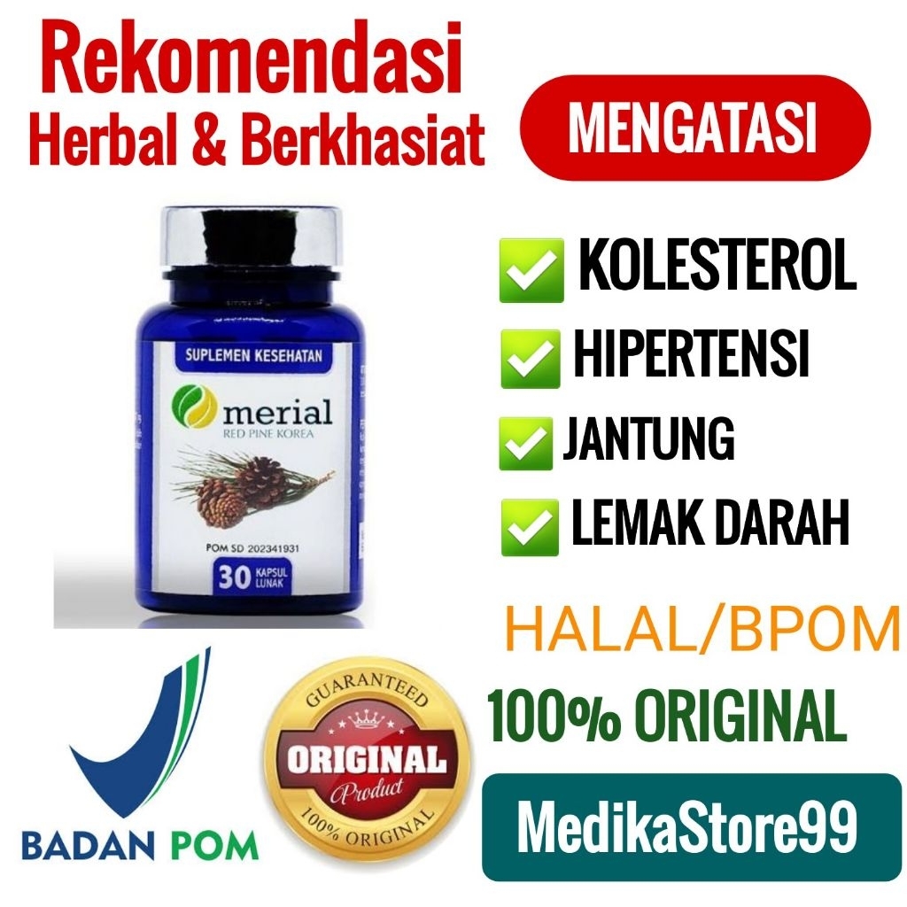 Obat Kolesterol Merial Red Pine Korea  Asli Original Obat Kolesterol Produk Resmi Bpom