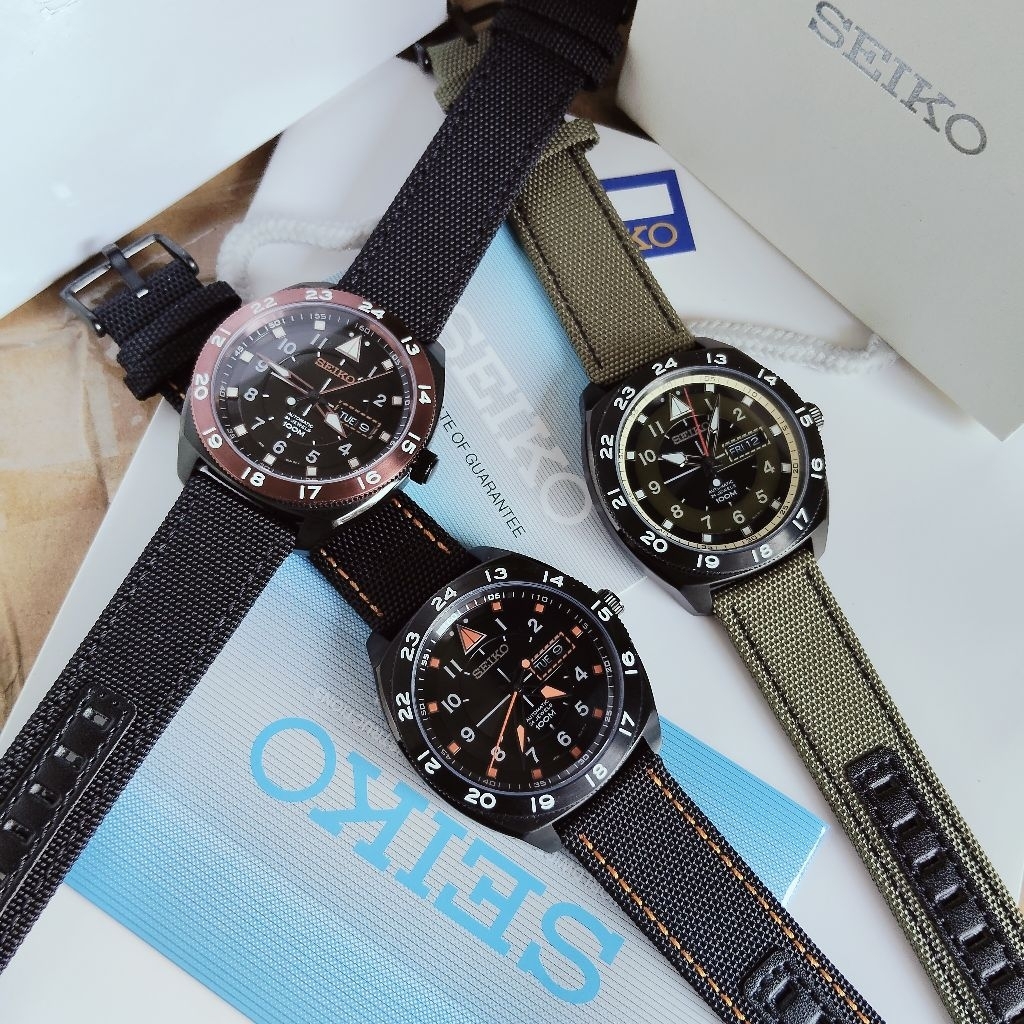 Jam Tangan Pria Automatic Seiko Criteria Strap Kanvas