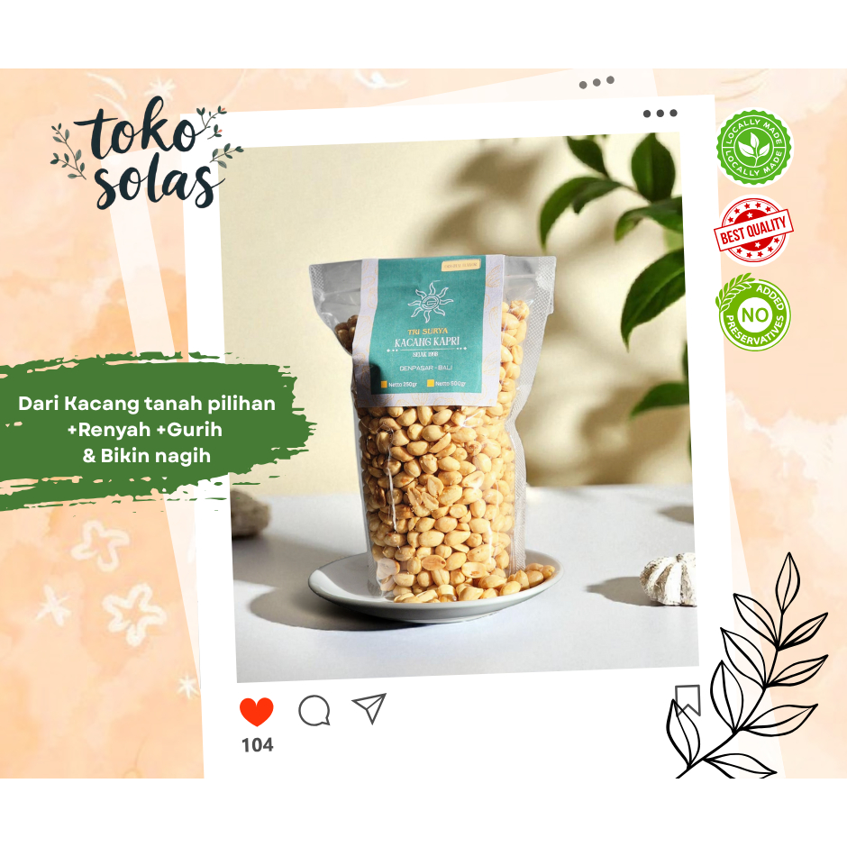 

Kacang Goreng Bawang Renyah Gurih I Kacang Kapri Tri Surya - 500gr