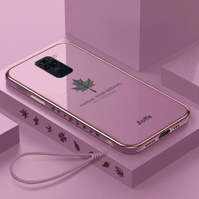 Promo Case Maple Redmi Note 9 Softcase Silicon Electro Plating FREE Tali Gantung