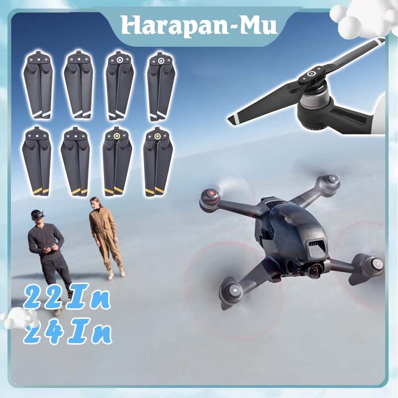 2Pcs Baling Baling Dji Spark / Baling baling Dji Spark bicara Lipat Pisau / Propeller Drone