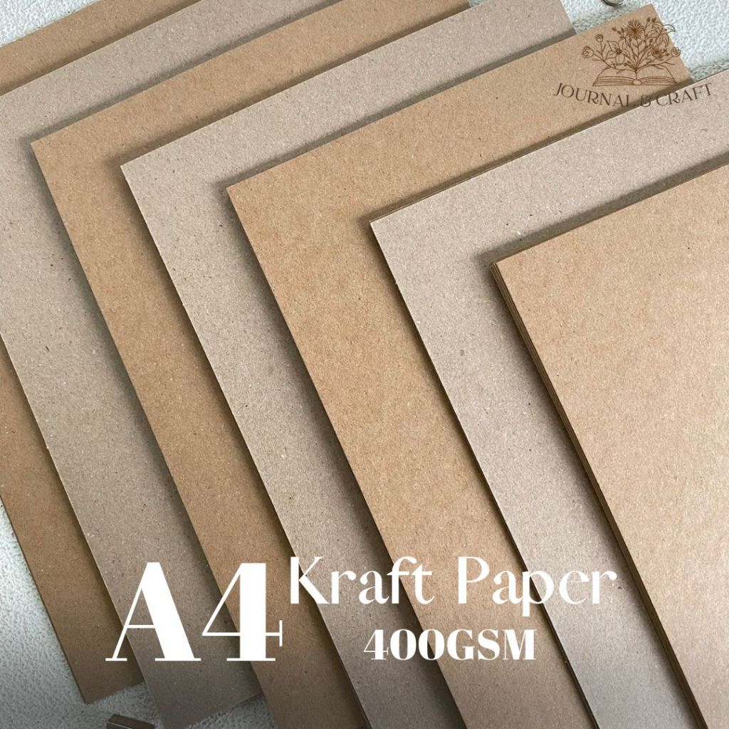 

50 Lembar kertas kraft 400gsm / Kertas Samson Uk A4 21 cm X 29.7 cm Kertas Kraft A4 Liner 400 gsm isi 50 lembar kraft paper diy paper