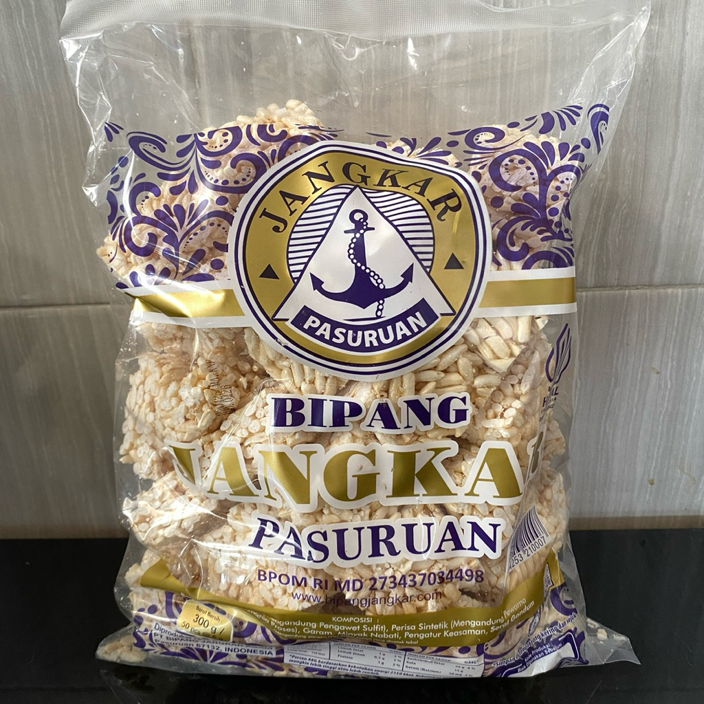 Bipang/Jipang merk Jangkar asli Pasuruan manis renyah ukuran 300gr