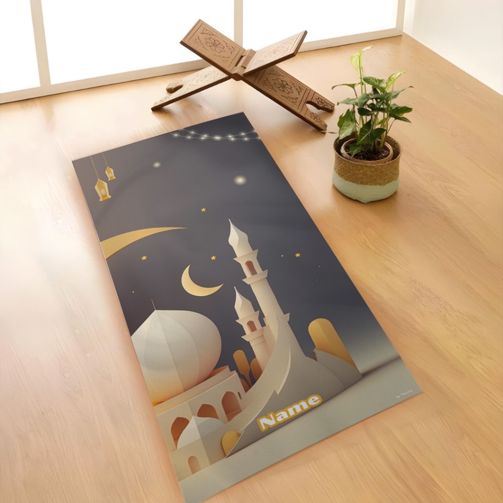 Sajadah Anak Laki Perempuan TK SD Custom Cetak Nama Sejadah Anti Slip Kado Souvenir Ultah Khitanan