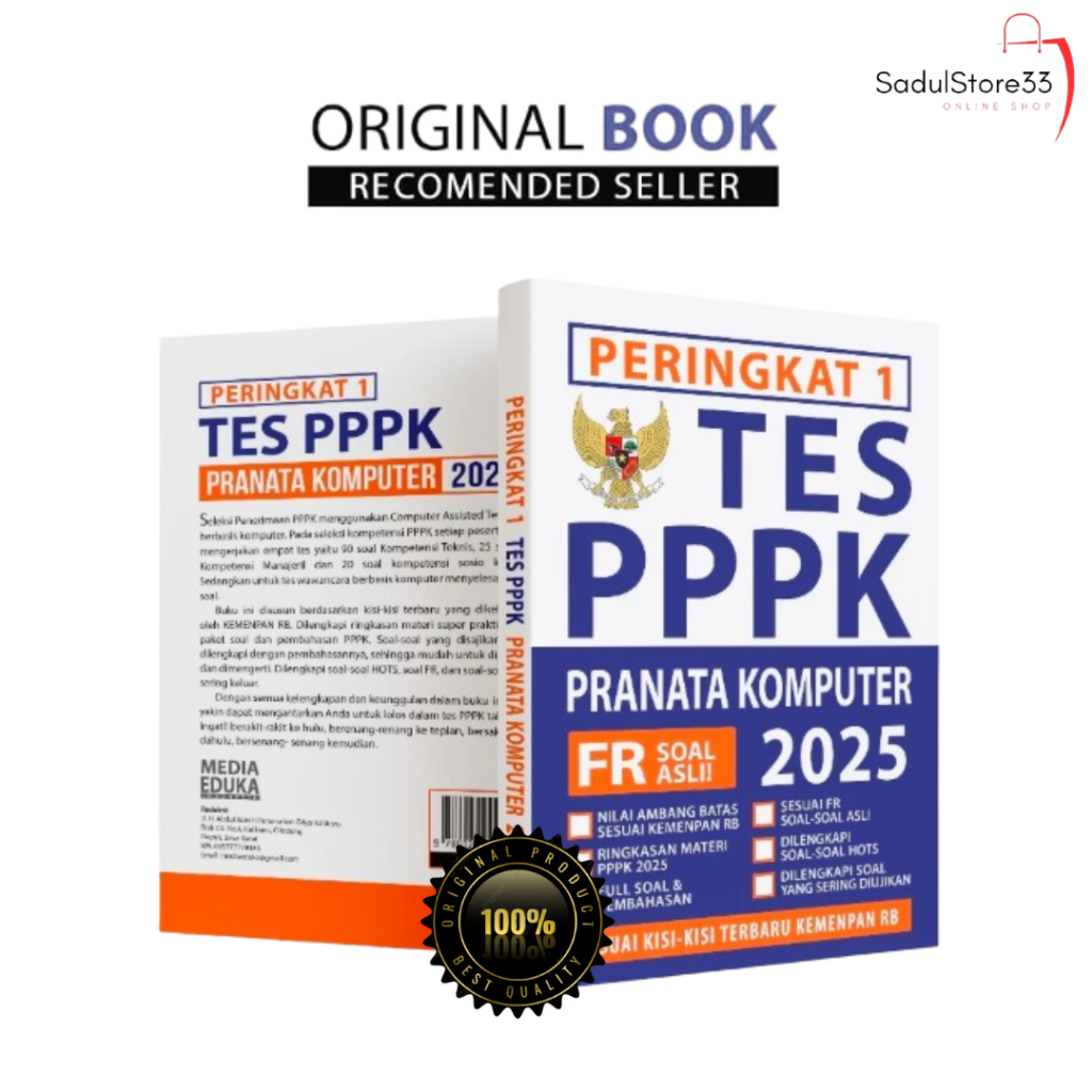 Buku Peringkat 1 Tes PPPK Pranata Komputer 2025