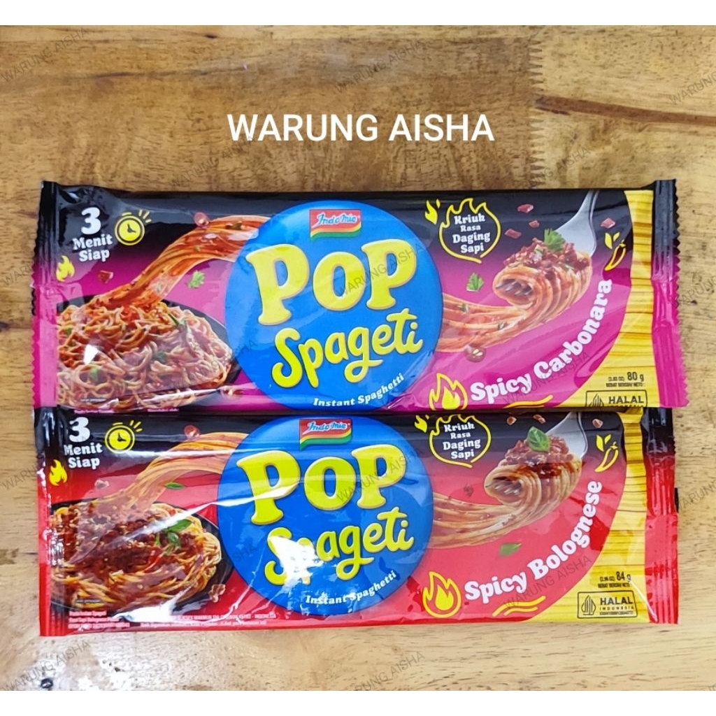 

Pop Spageti Spagetti Instan Spicy Bolognese | Spicy Karbonara 80 gr