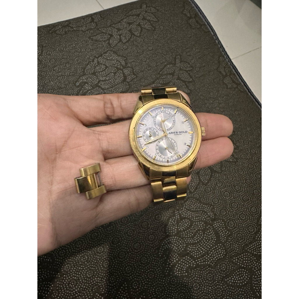 Prelove Jam Tangan Wanita Aries Gold Original