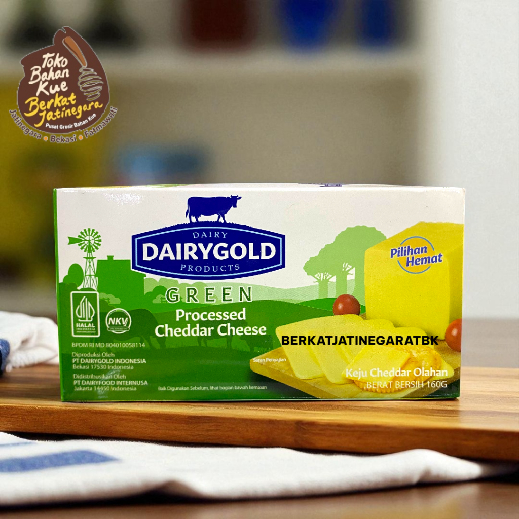 

KEJU CHEDDAR DAIRY GOLD GREEN PROCESSED KEMASAN 160 GR