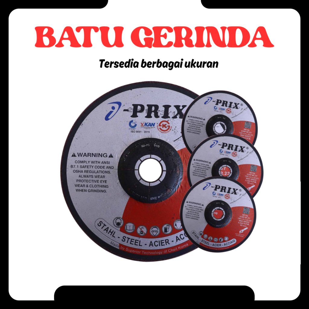 Batu Gerinda Cutting Wheel Batu Potong / Poles IPRIX