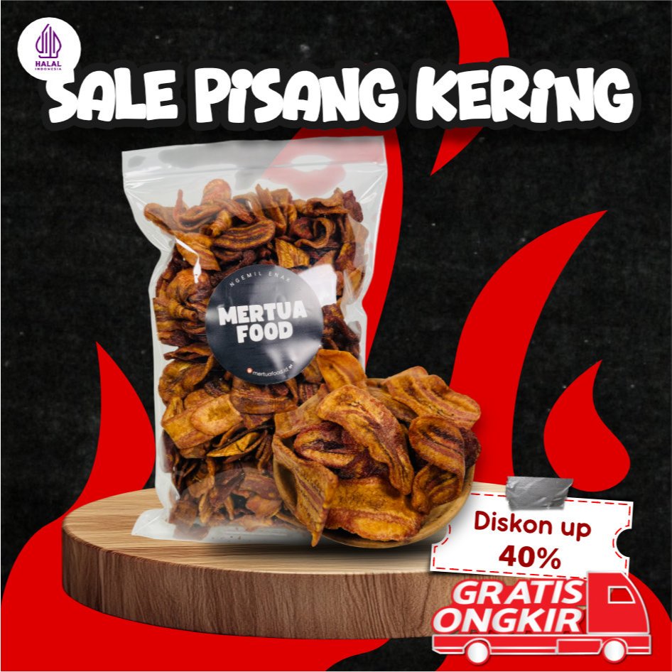 

Keripik Sale Pisang Kering 250 GRAM Khas Cilacap Rasa Manis Kriuk Renyah Cemilan Snack Kripik Pisang