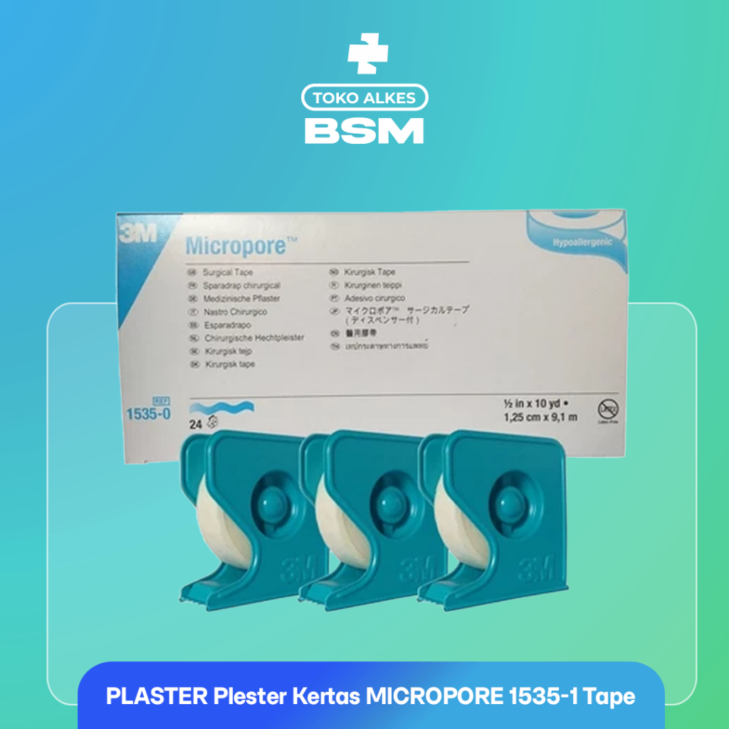 BSM - PLASTER Plester Kertas MICROPORE 1535-1 Tape