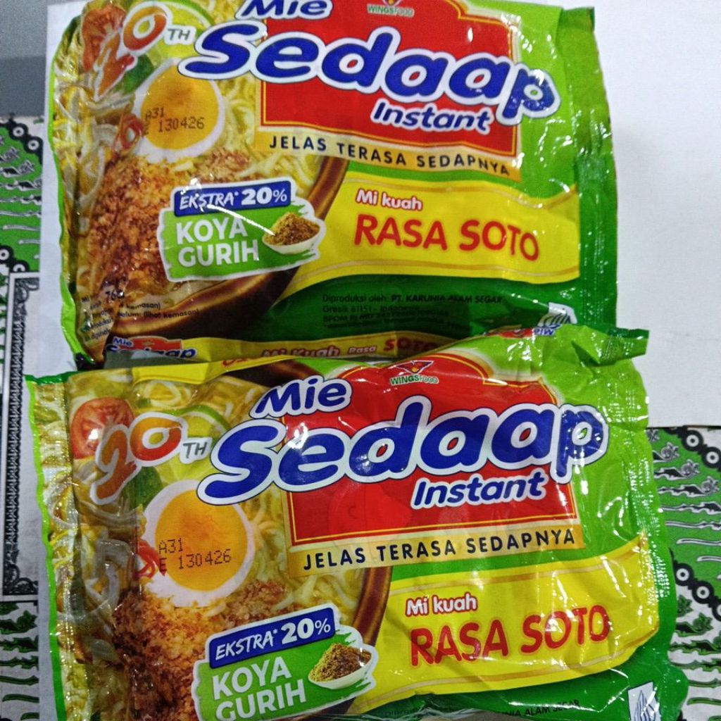 

Mie Sedap Soto 1karton isi 40pcs ED April 26