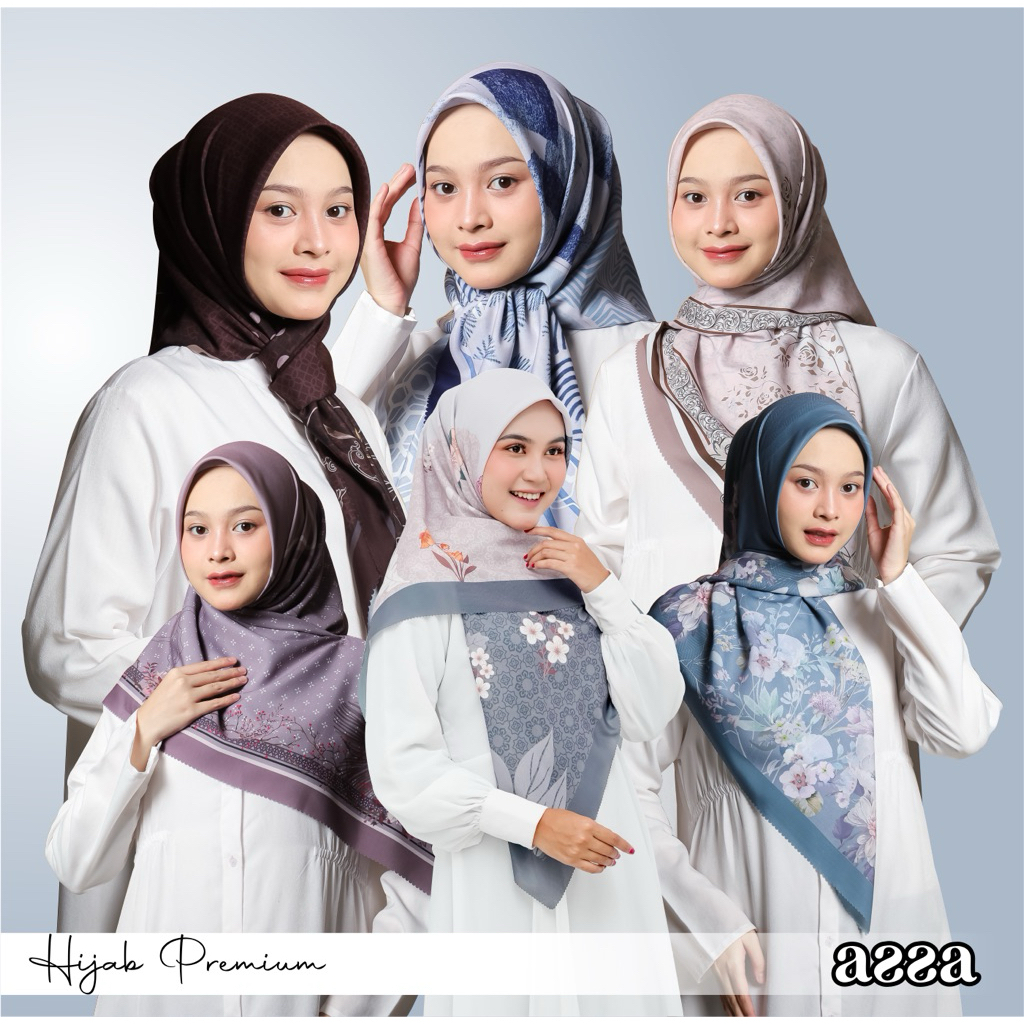 Hijab Motif Segi Empat | Jilbab Voal Segi Empat | Syari Flow Series Voal Sublime 130x130 cm
