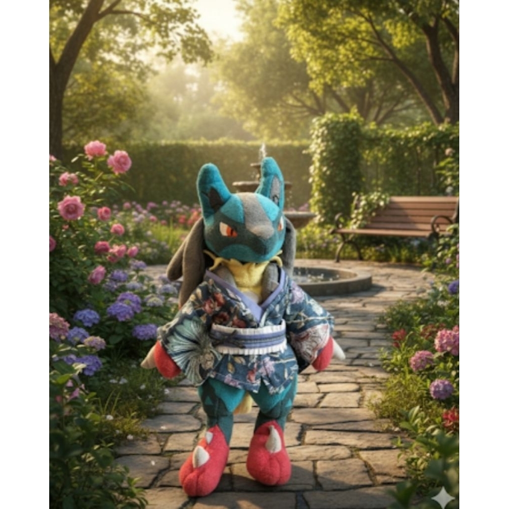 Ready boneka pokemon mega lucario