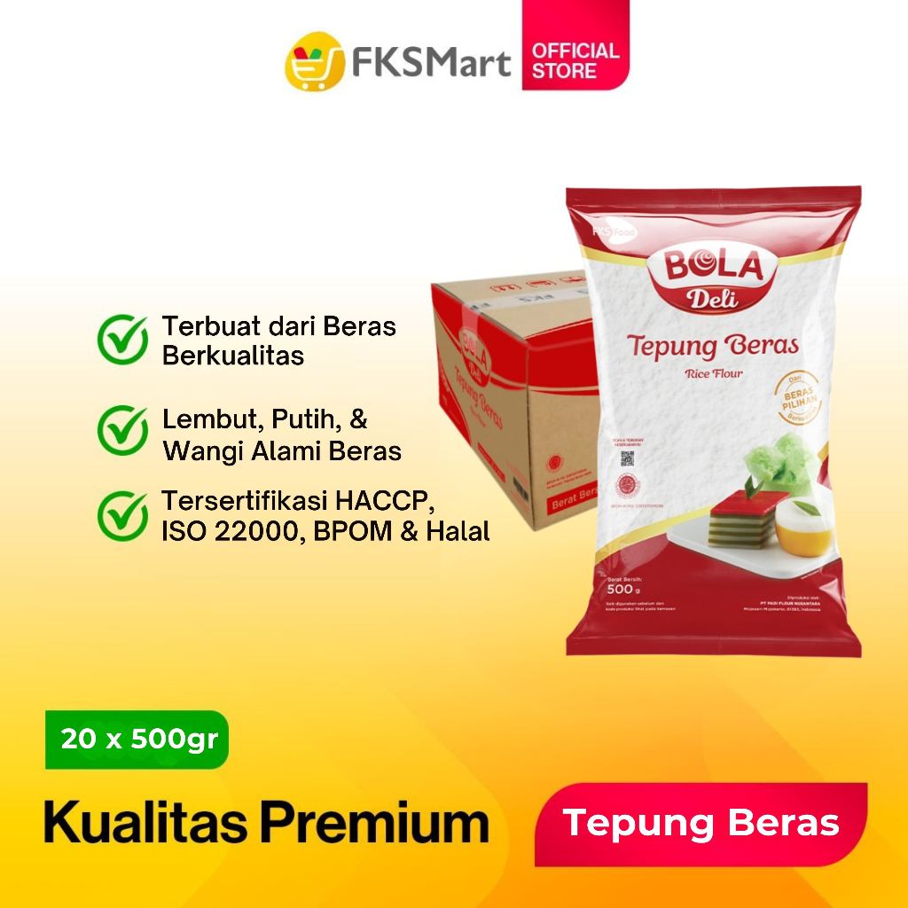 

BOLA Deli Tepung Beras 500 gr Karton