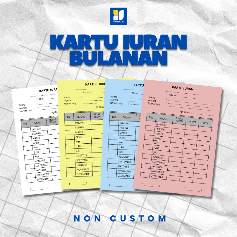 

KARTU IURAN BULANAN ISI 100