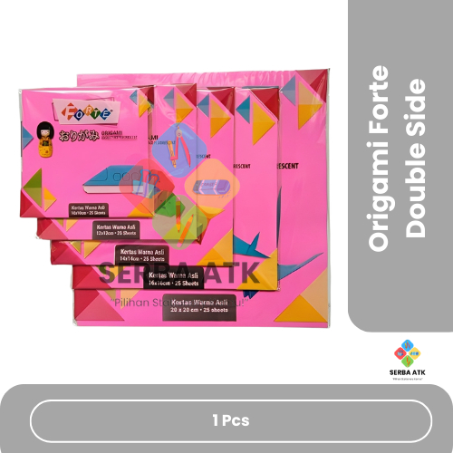 

[1 pcs] Origami Lipat Warna Forte 2 Sisi Isi 25 lembar