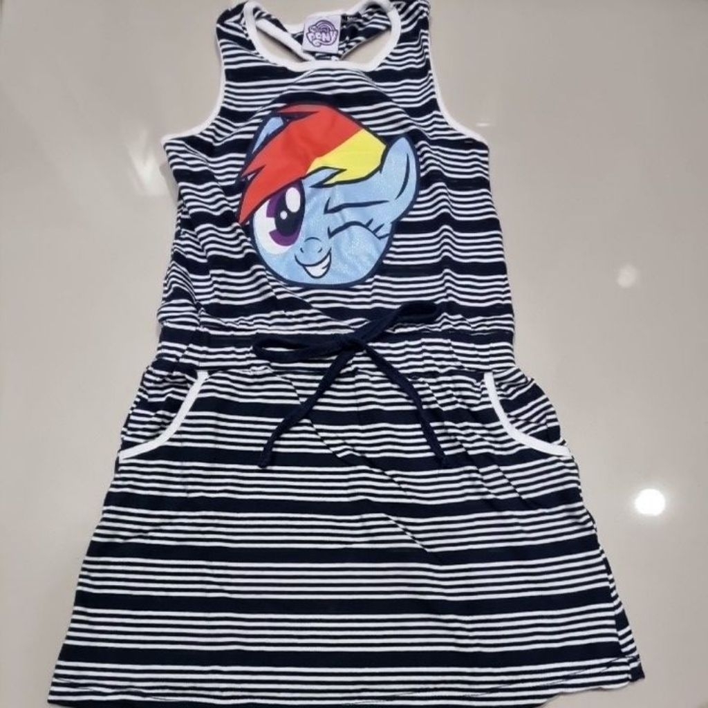 PRELOVED Dress Kids Icon Little Pony strip size 6