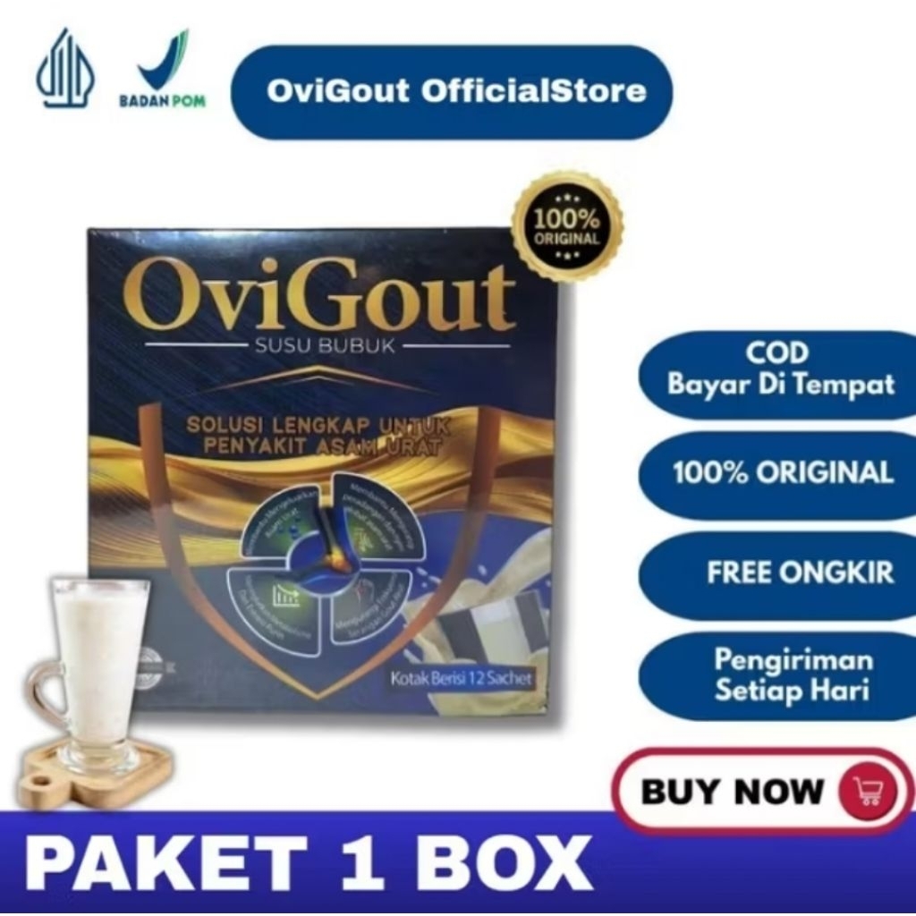 

OVIGOUT Milk Susu Herbal Asam Urat Terbaik Atasi Nyeri Sendi Dan Tulang