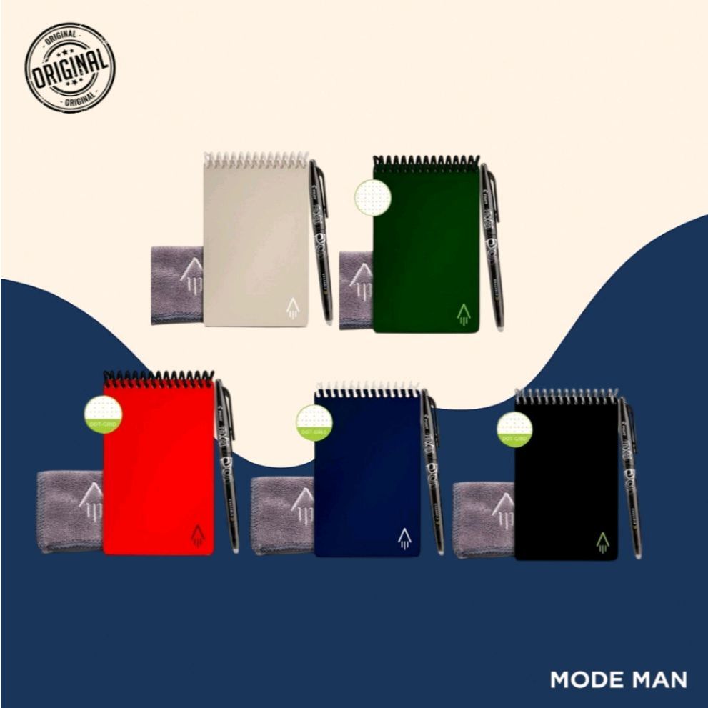 Rocketbook / Rocket Book Mini Smart Notepad – Buku Catatan Digital Reusable, Notebook Pintar Mini, C