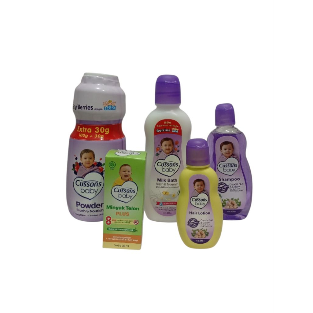 Paket cussons baby set large bag BESAR paket bedak bayi paket Cussons Baby UNGU