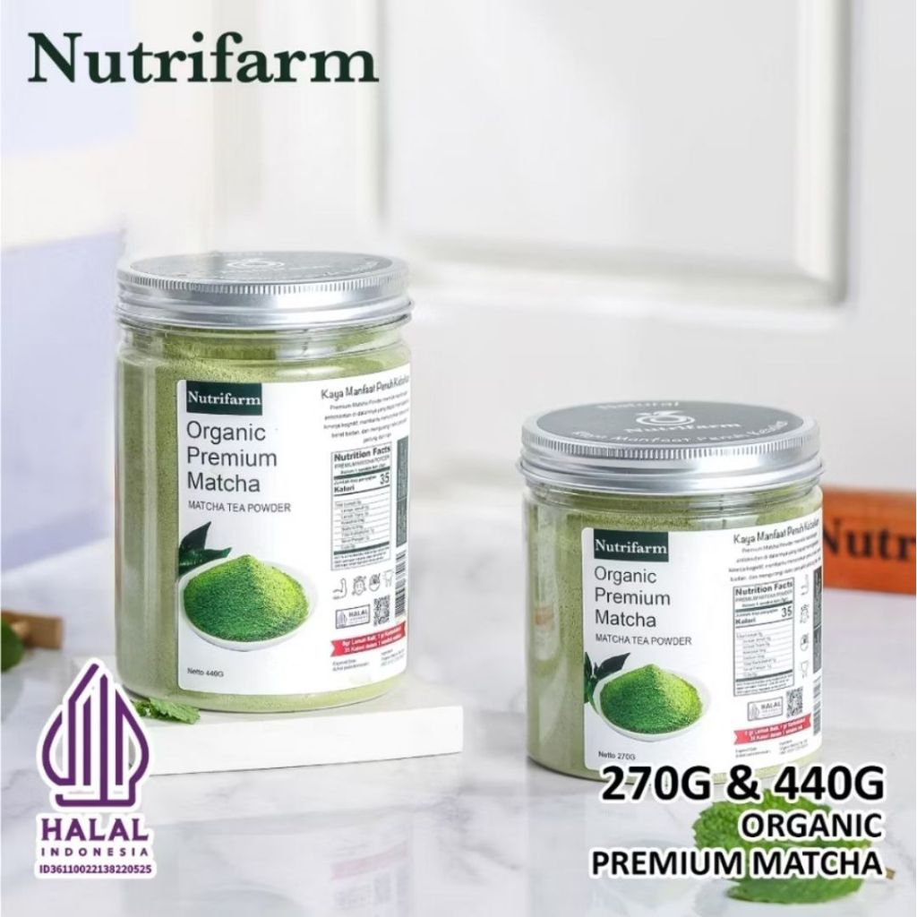 

(BS) Nutrifarm Organic Premium Matcha Minuman Green Tea 270g 440g